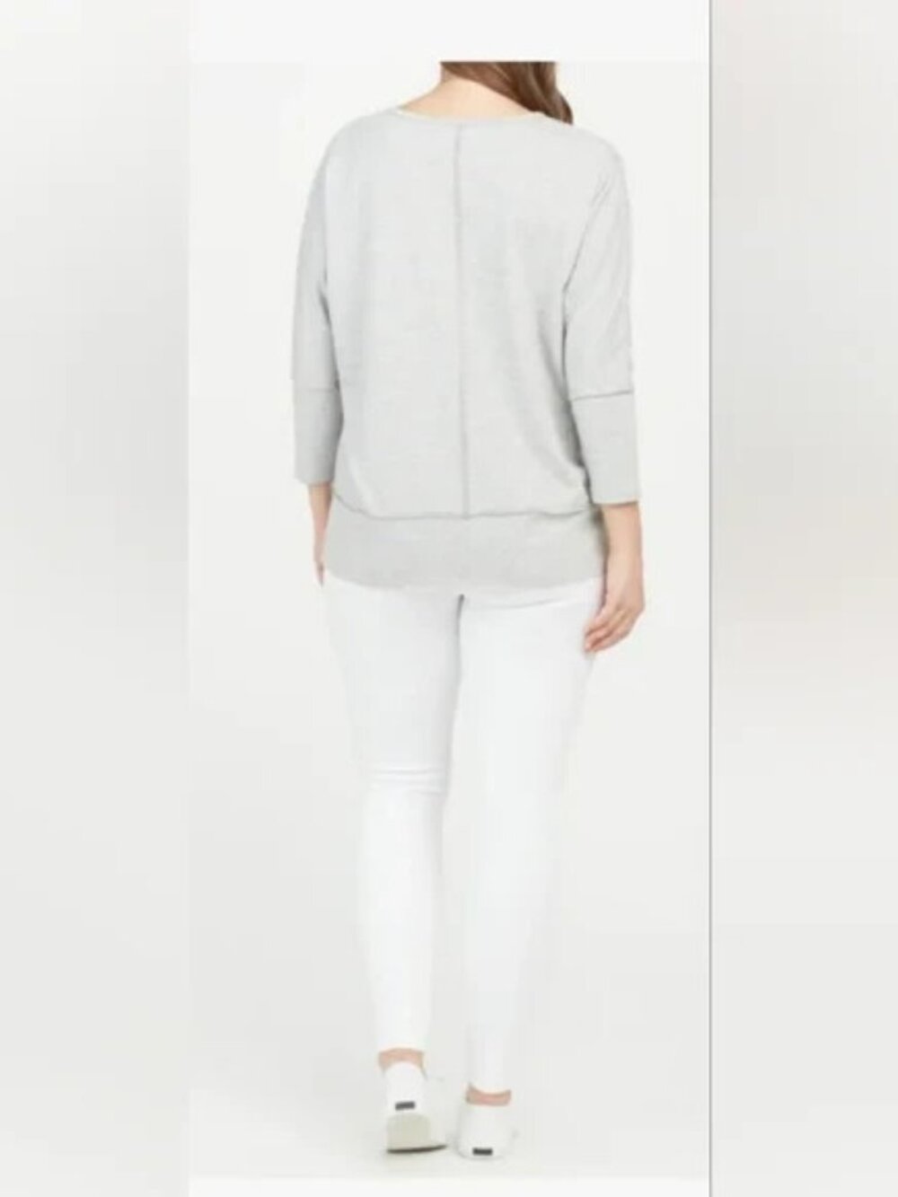 SPANX Perfect Length Dolman Sweatshirt Top Sz S 3/4 Sleeve Athleisure Lounge Gym - Picture 3 of 12